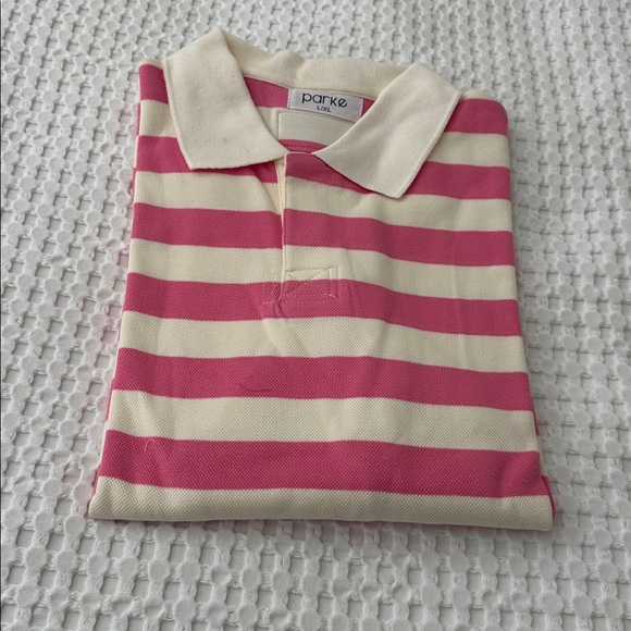 PARKE Stripe Rugby. Flamingo Size L /XL. NWT - Picture 5 of 7